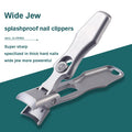 Heavy Duty Wide Jew Splash Proof Stainless Steel Elderly Portable Fingernail Toenail Nail Clipper Cutter Set for Hard Thick Nail