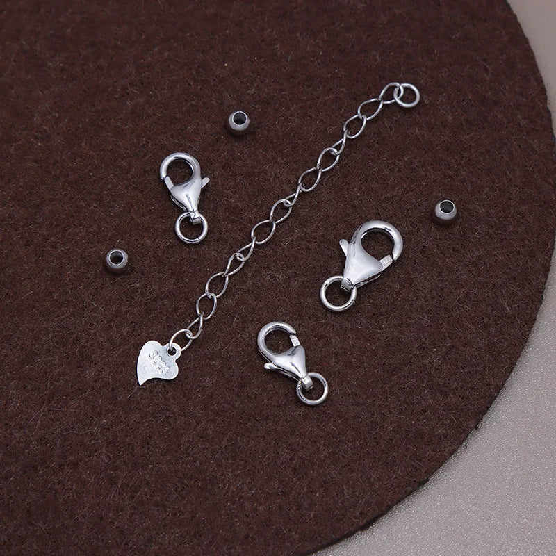 Wholesale 925 Silver Diy Jewelry Findings Necklace Clasp Chain for Jewelry Making