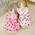 Small Dog Clothes 2024 New Summer Dog Cat Pet Clothing Princess Bowknot Printed Floral Dog Dresses Wholesale