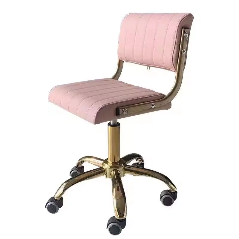 PU Leather Swivel Stool for Barber Shop Hair Beauty Salon Master Chair with Back Support Modern Style Salon Furniture