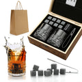 For Hot Selling Reusable Granite Whiskey Stones and Glasses Gift Set Eco-Friendly Bar Accessories