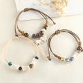 YL Jingdezhen Ceramic Women's Handmade Woven All-Match Beaded Bracelet with Elephant Butterfly Animal Pattern Texted Design