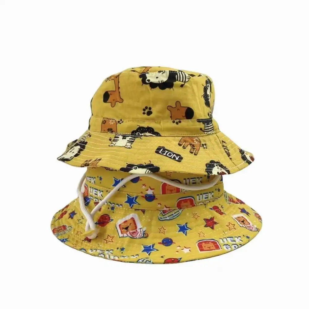 Unisex Cute Children Bucket Hat High Quality Casual Style Fashion Design Summer Beach Tourism Animals