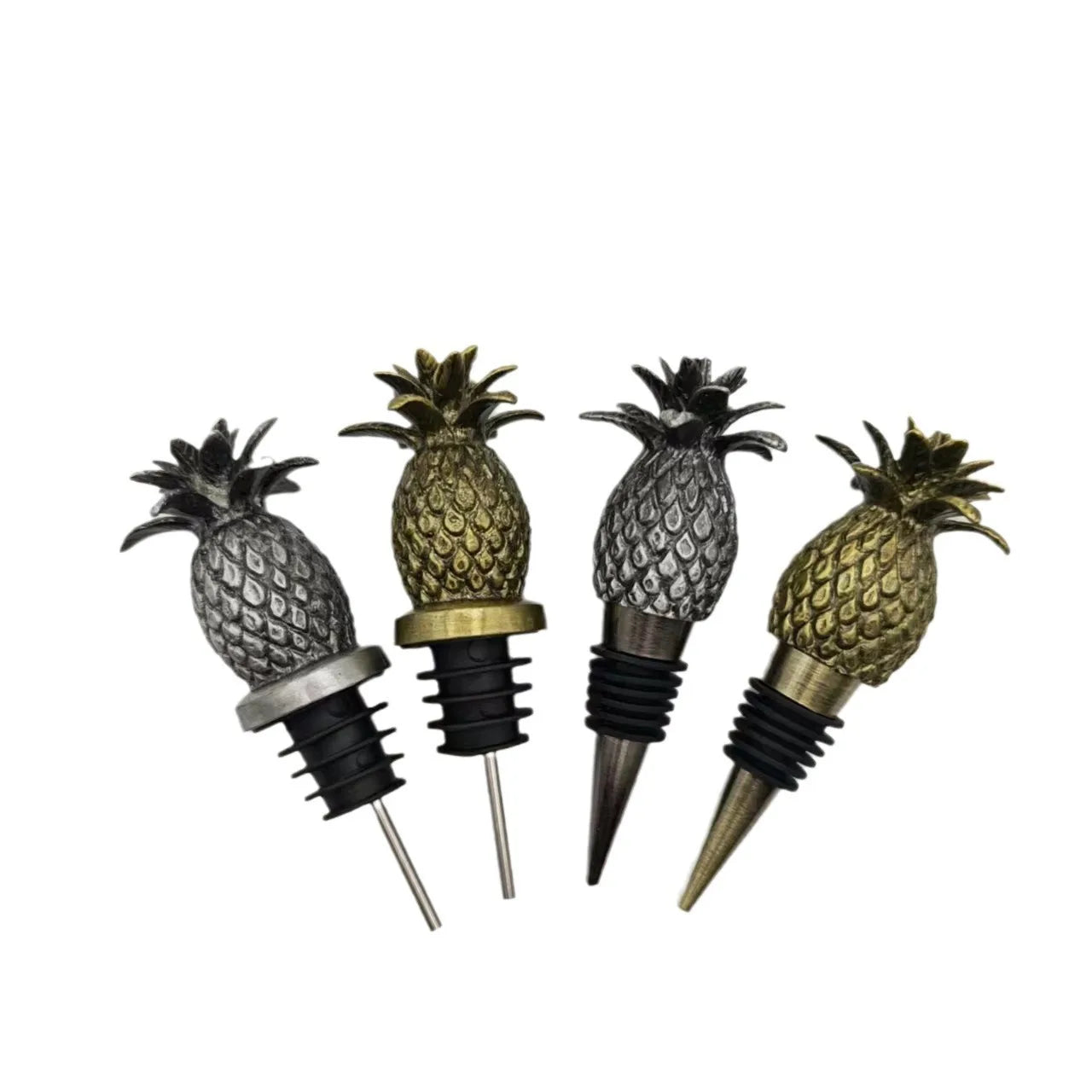 Wholesale Zinc Alloy Wine Pourer Liquor Accessories Wine Bottle Spouts Pineapple Wine Stopper