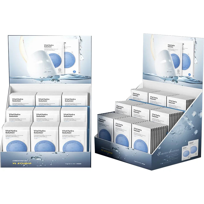 Hot-Selling Yongshun Foldable Corrugated Cardboard PDQ Display Shelves Table Top Skincare Display Stand for Cosmetics Stores