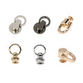 Special Bag Parts & Accessories Metal Hardware Removable Strap Conector Screw Brass Stud Spot Rivet with Ring for Bags