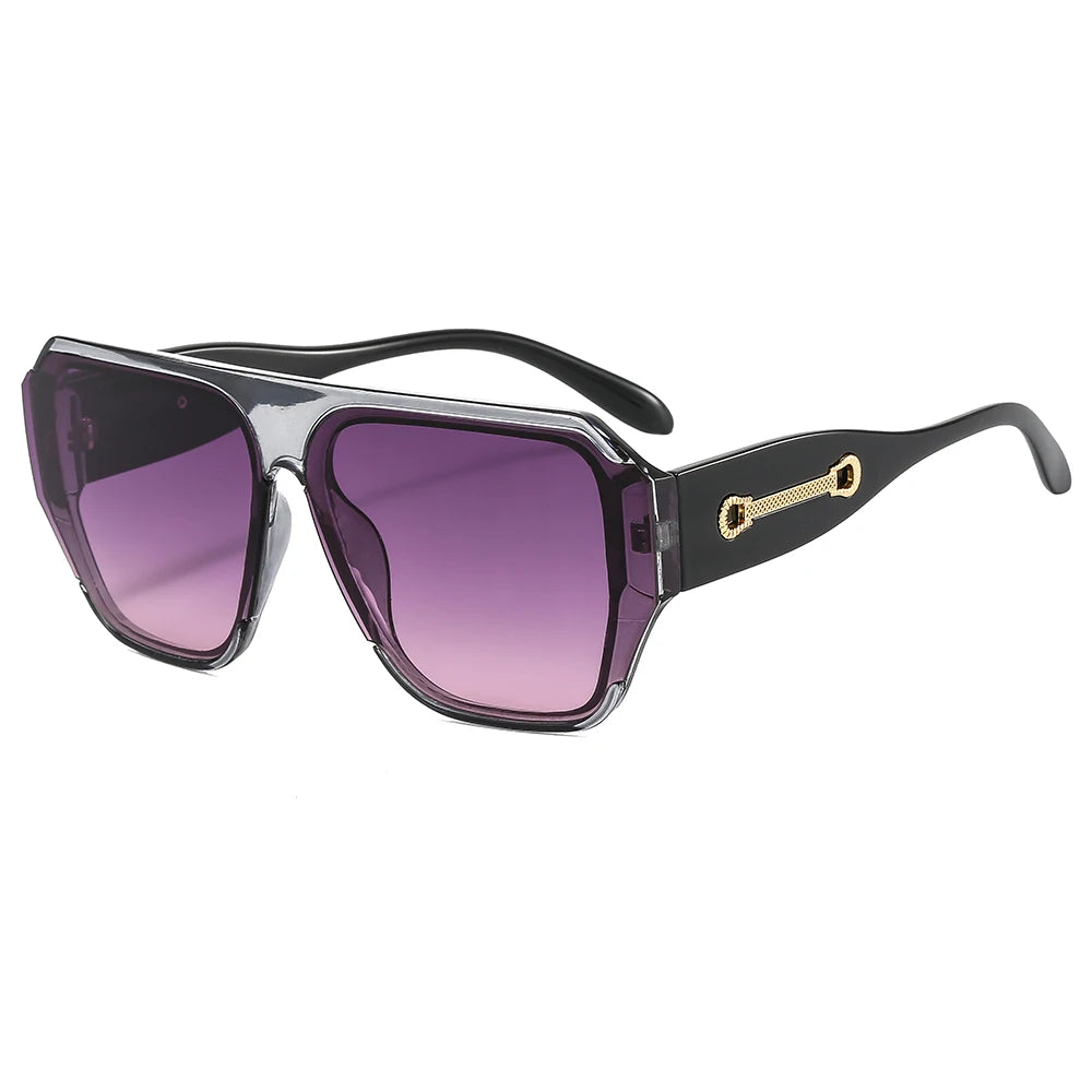 Hot Sales Black Square Sunglasses for Men Motorcycle Riding and Sun Protection PC Frame with Polycarbonate Lenses