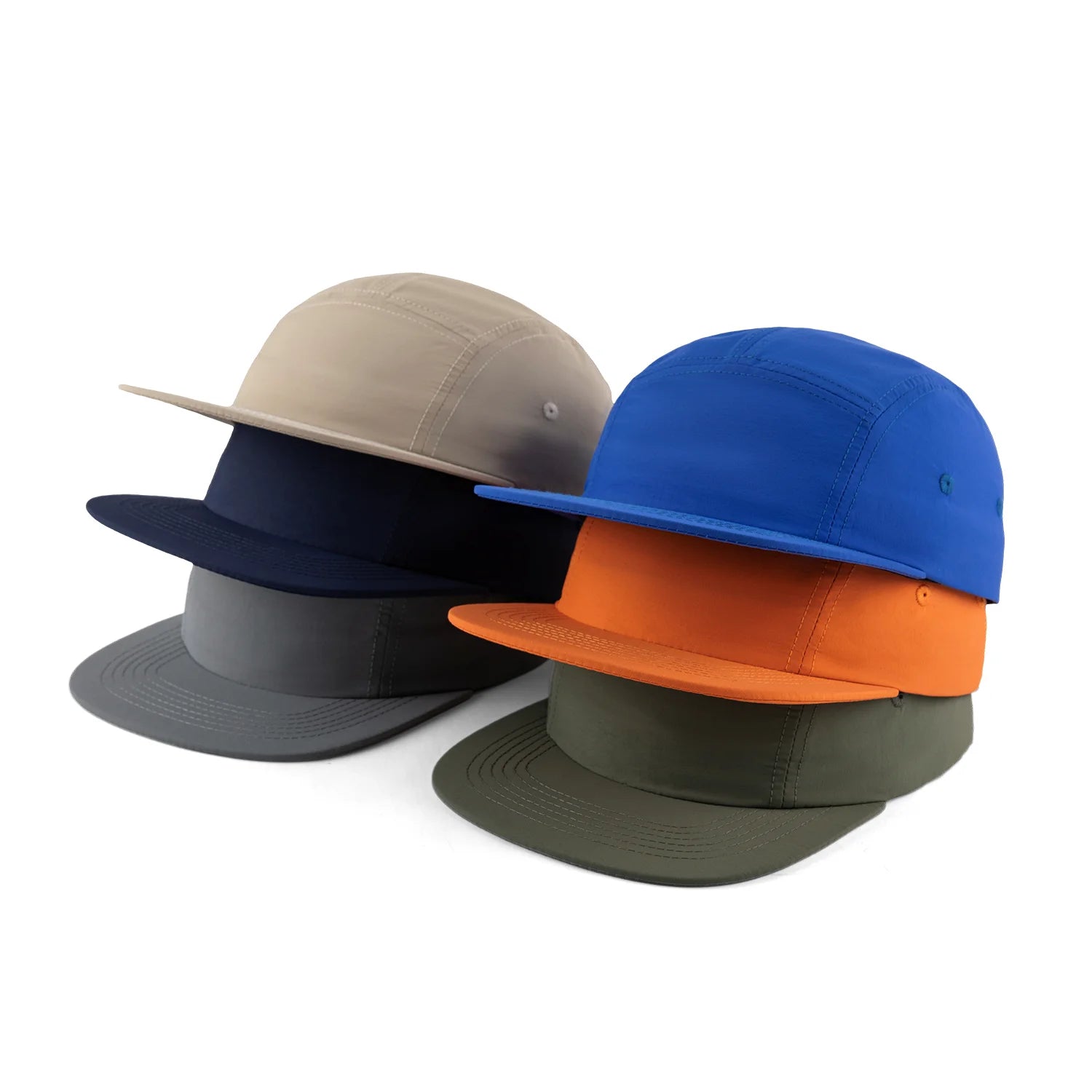 Wholesale Quick Dry Waterproof Five Panel Camp Cap Sport Running Hat Nylon Blank Plain 5 Panel Cap Hats