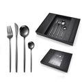 Luxury Restaurant Pointed Tail Flatware Set Mirror Polish Stainless Steel Cutlery Set With Box