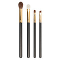 High-end Custom Goat Hair Hair Makeup Brush Set Solid Wood Handle High Density Bristles Eye Brush Set