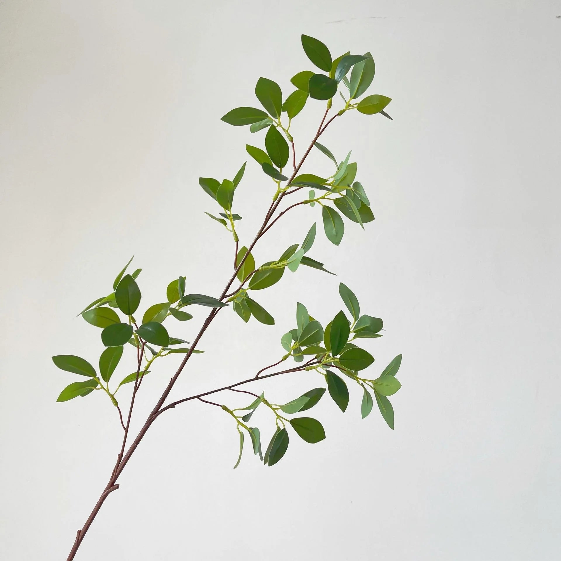 Artificial Real Touch Ficus Stem Branch Leaves Long Greenery for Wedding Party Home Table Decoration