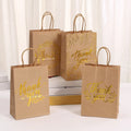 Brown Kraft Thank You With Handles Custom With Your Own Logo Recyclable Shopping Gift Paper Bags