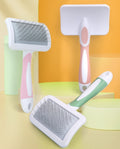 Grooming Pet Hair Removal Brush Cat Dog Removal Knot Hair Massager Self-cleaning Grooming Tool Pet Cat Comb