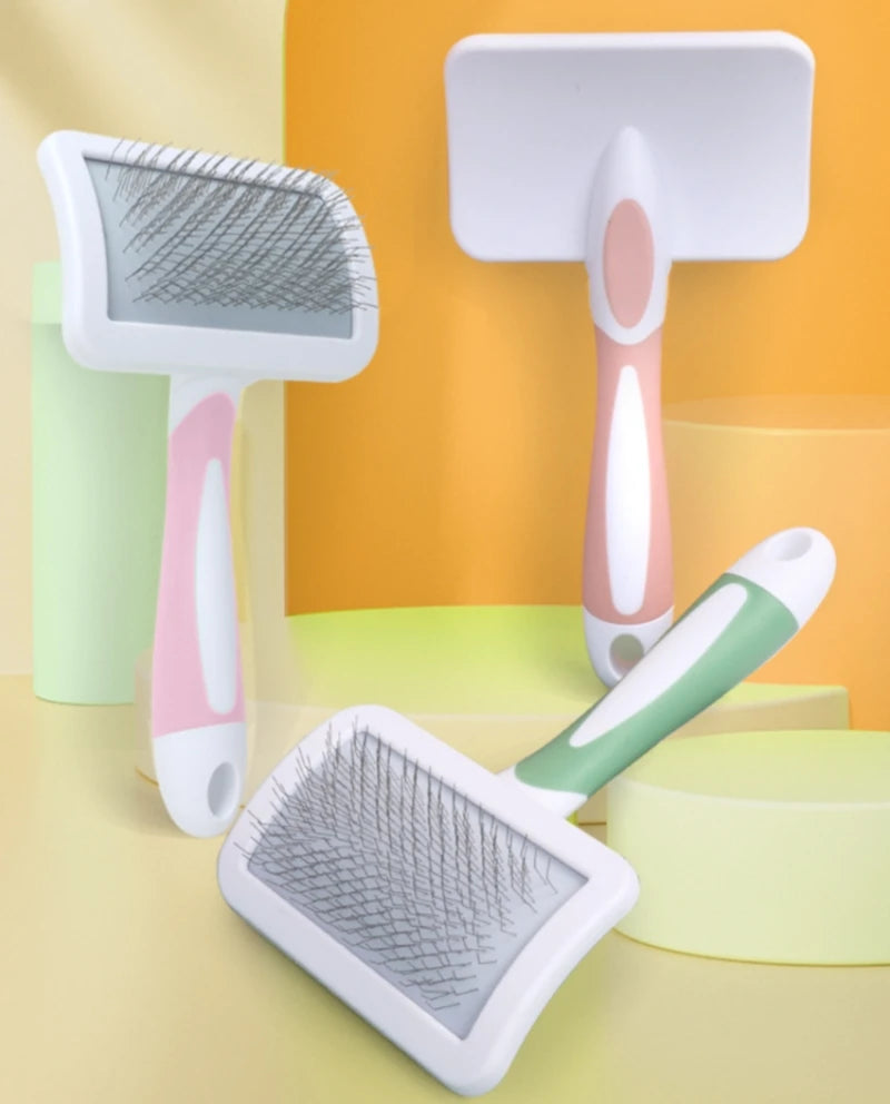 Grooming Pet Hair Removal Brush Cat Dog Removal Knot Hair Massager Self-cleaning Grooming Tool Pet Cat Comb