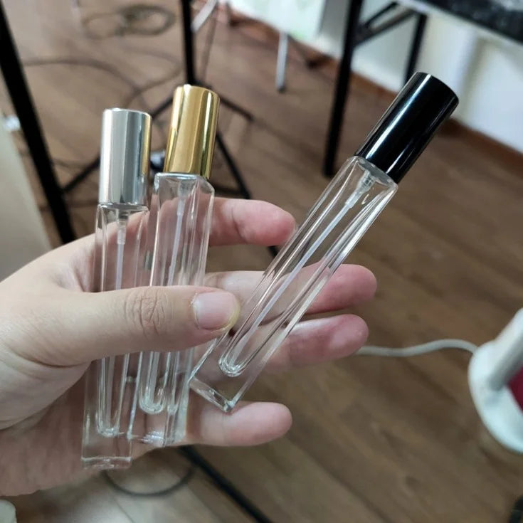 10ml 10 ml Heavy Wall Thick Bottom Cylinder Perfume Spray Bottle Empty Refillable Glass Spray Bottle for Perfume