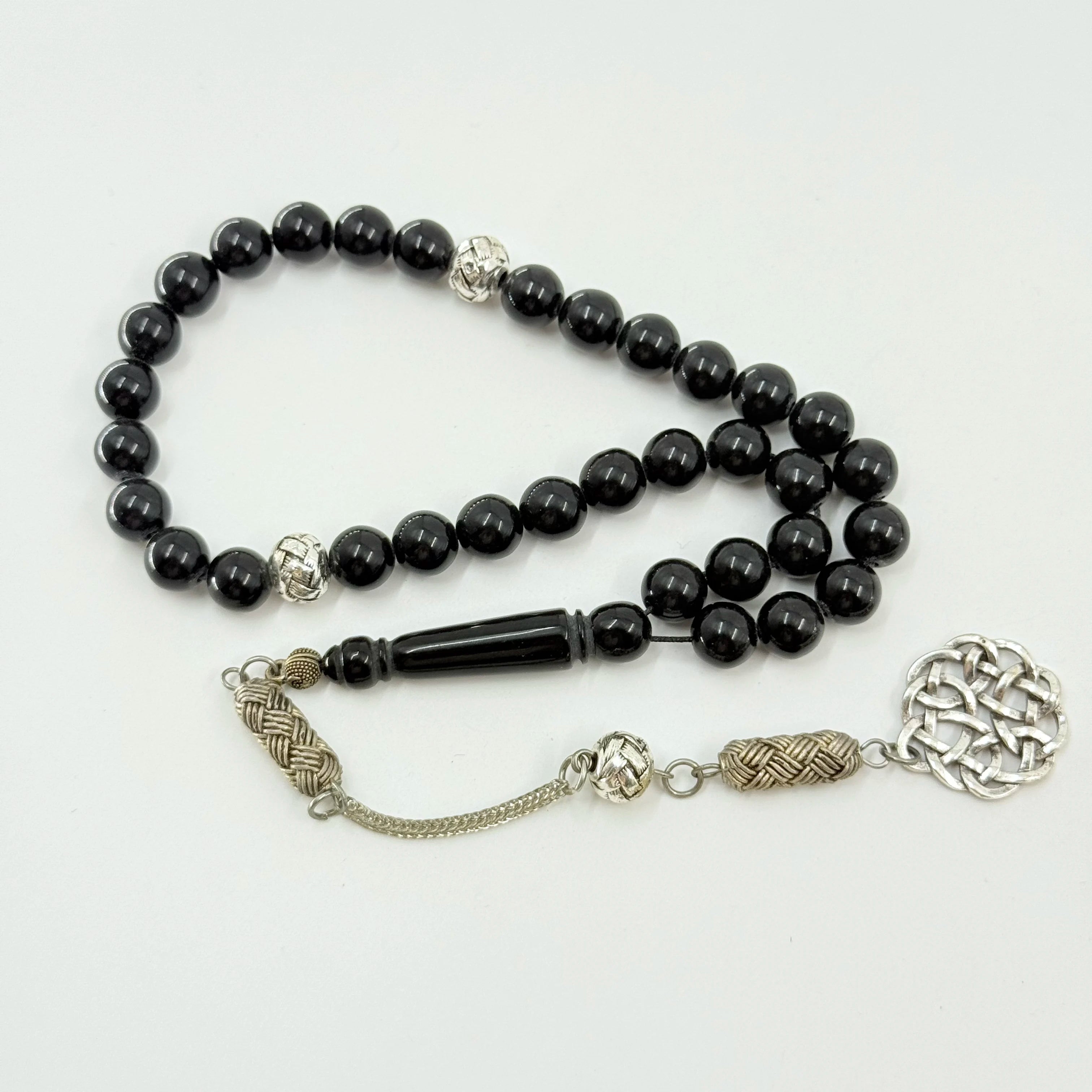 Muslim Prayer Beads Ramadan Gift 10mm 33pcs Islamic Bracelet Rosary Tisbiha Kerbai Imam Subha Misbaha