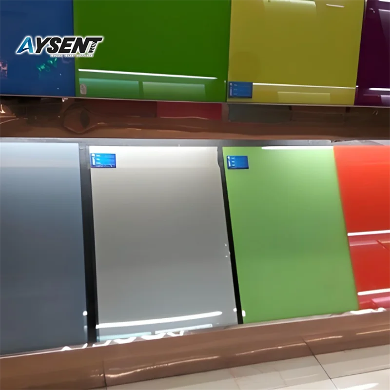 Water Resistant Lacquered Glass for Exterior Building Design Elegant Bathroom Decorative Glass Store Space Water Lacquer Finish