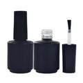 Wholesale Customized Frosted Matte Black Empty Glass UV Gel Nail Polish Bottle With Brush