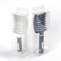 Wholesale Transparent Clear Hair Brush Packaging Box PVC Wrapping Hair Comb Plastic Box