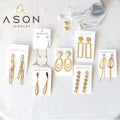 Ason 2023 Hot Sale Luxury 14k Gold Plated Fashion Cheap Stainless Steel Drop Earrings for Valentine's Day Gift