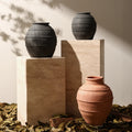 Flolenco Home Decor Mininmalist Style Terracota Flower Vase Interior Tabletop Living Room Decoration Ceramic Vases