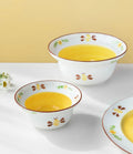 Home Dinner Tableware Sets Glaze China Plates Bowls Cute Bee Pattern Ceramic Crockery Dinnerware for Restaurant