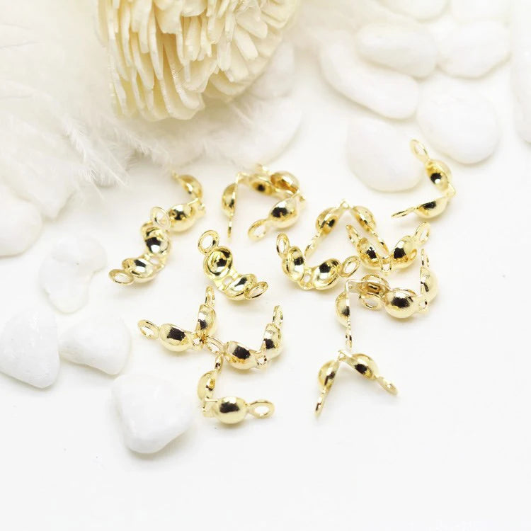Factory Wholesale 500pcs Per Bag Brass 14K Gold Plated Diy Necklace Bracelet Connect Clasp for Jewelry Making Findings