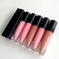 Custom Logo Liquid Herbal & Mineral Sunscreen Waterproof Lip Gloss-round Black Tube Shiny Long-lasting Vegan Pink Nude