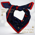 Personalized Silky Satin Scarf Custom Square Neckerchief Monogram Company Logo Party Favor Group Accessories Lady Shawl Floral