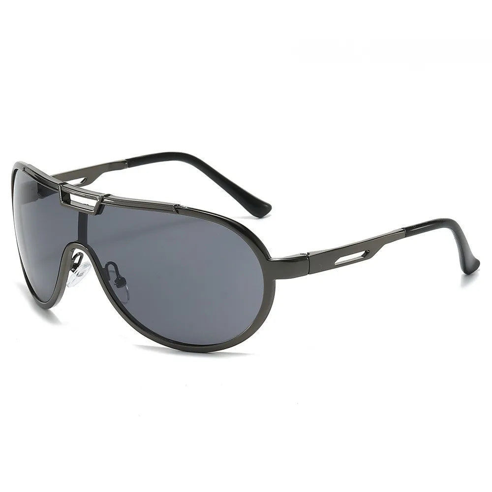Luxury Latest Oversized Metal Frame Driving Sunglasses Vintage Women Shades