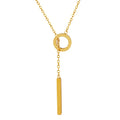 Hot Accessories Necklace OT Buckle Tassel Stainless Steel Necklace