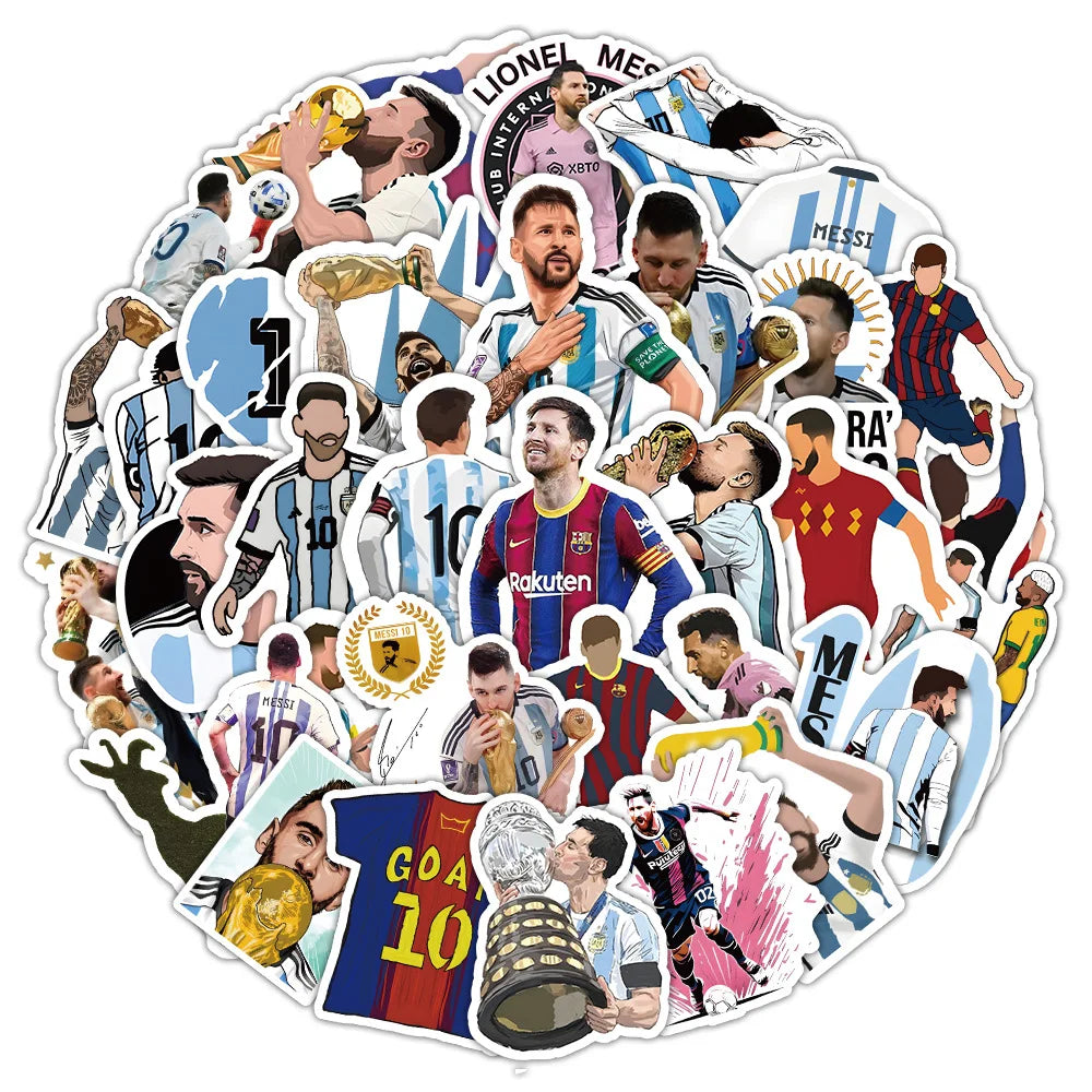 50PCS Famous Argentina Football Player Cool Superstar Messi Sticker