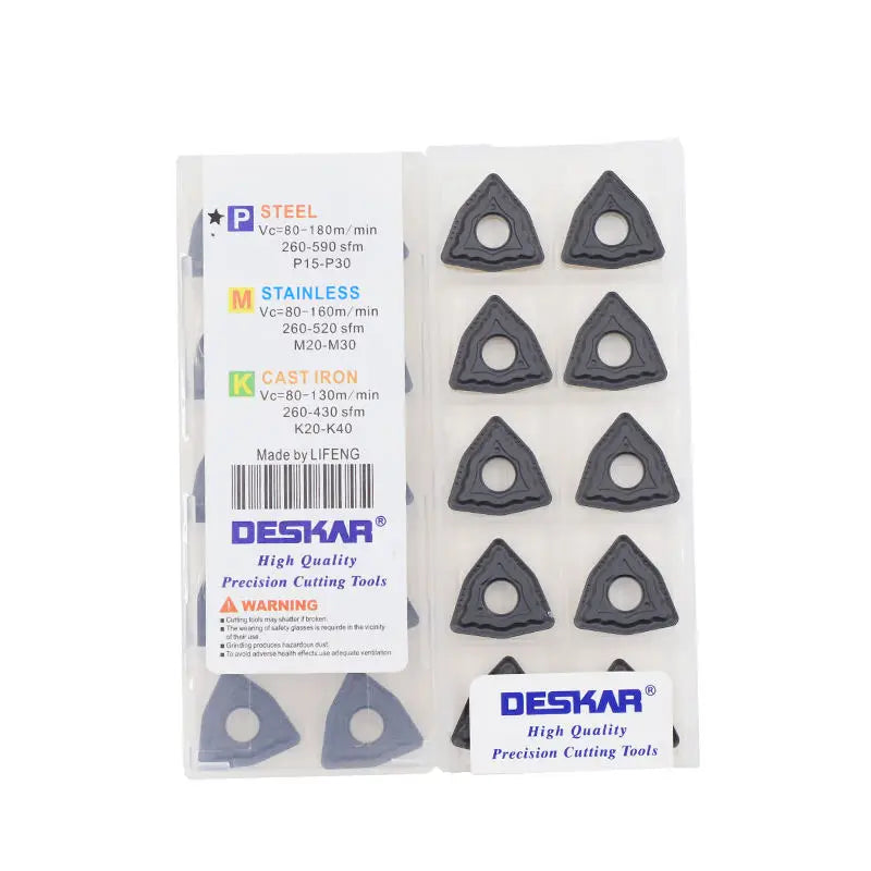 For DESKAR WNMG080412-ZM LF9218 CNC Lathe Turning Inserts Two-Color Blade Carbide Insert CVD Customizable External Turning Tools