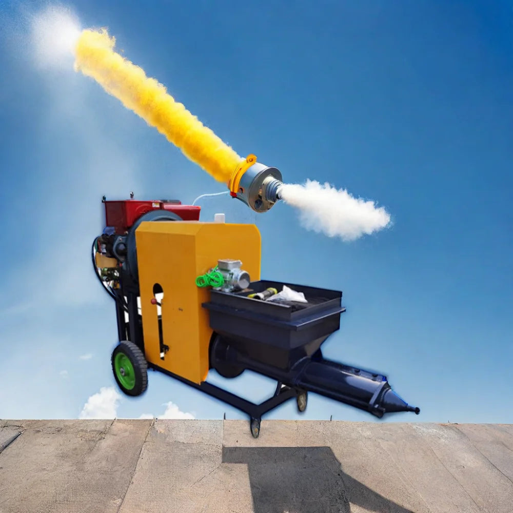 Diesel Plastering Cement Mortar Spraying Machine With Pump and Motor New and Used With Good Price for Home Use Construction Cont