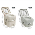 Portable Outdoor Camping Toilet with Concealed Tank Dual-Flush Square Bowl Modern Design