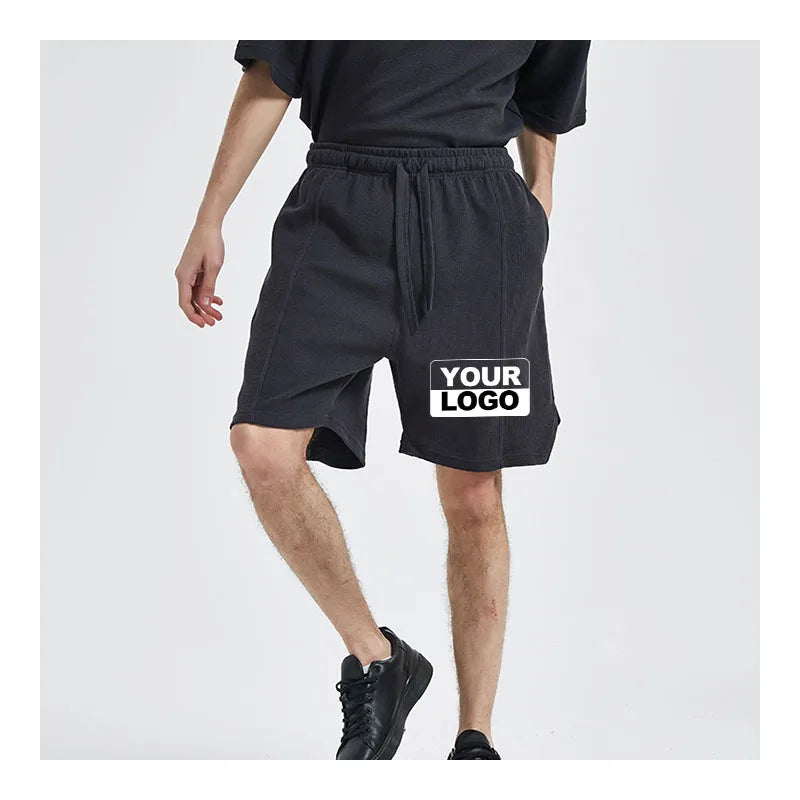 With Best Quality American Styles Summer Mens Gym Shorts Customization Cotton Elastic Waist Plain Shorts for Men