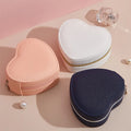 In Stock Custom Logo Jewelry Locket Velvet Travel Portable Organizer Heart Shaped Faux Leather Jewelry Box