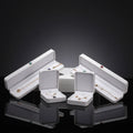 White Jewelry Gift Box Square Shape Pu Leather Custom Packaging Velvet Jewelry Boxes With Colorful Diamond