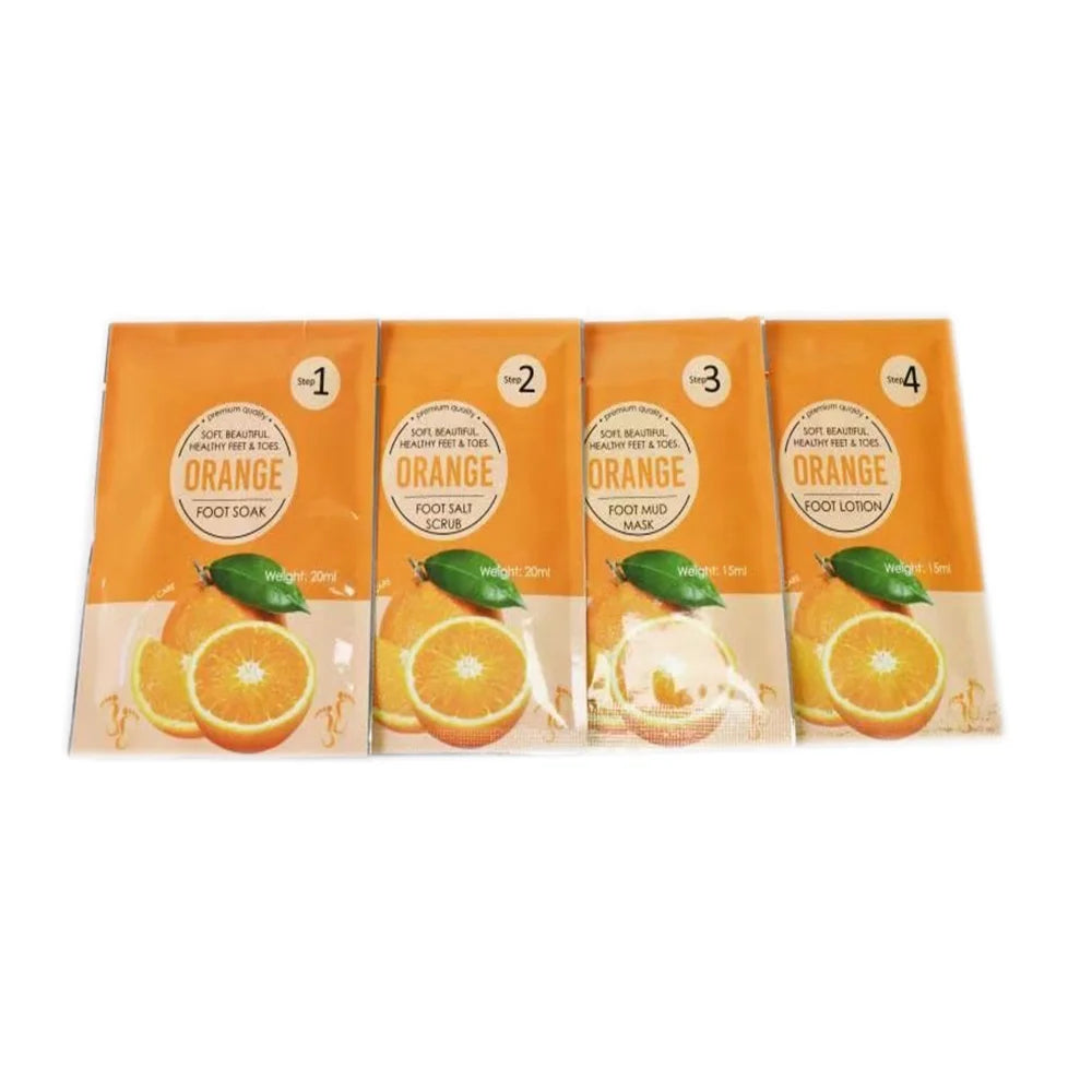 Private Label Organic Natural Lemon Foot Detox Pedicure Lotion Moist Smoothing 4-in-1 Step Pedicure Kit Foot Scrub Beauty Salon