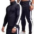 Unisex High Quality Custom Jogger Zip Sportswear Breathable 2-Piece Training Tracksuit with Side Stripes for Men in Spring