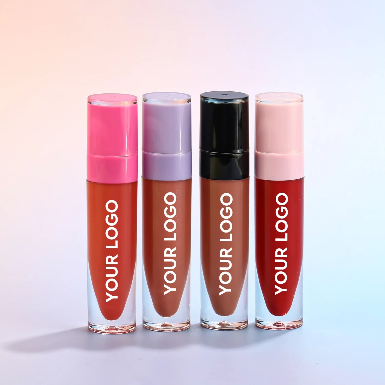 Colorful Lip Gloss Tubes Custom Logo Matte Liquid Lipstick Long Lasting Lip Makeup Empty Lipgloss Tubes