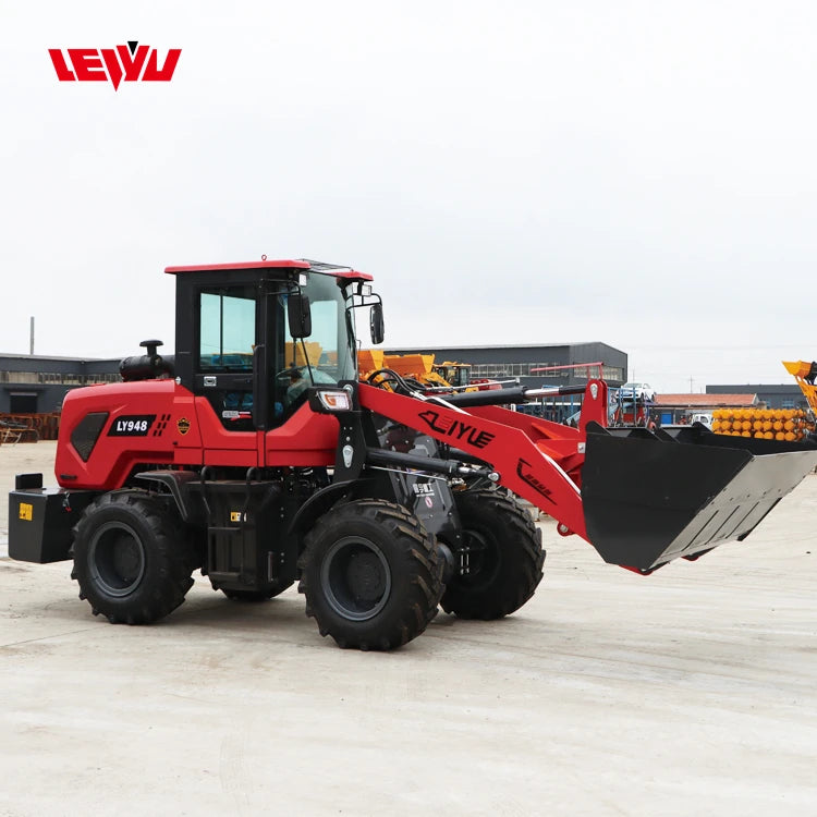 High Quality 4x4 Mini Tractor Loader 5 Ton Bucket Small Low Shed Farm Wheel Loader Front Backhoe 1 Year Warranty Engine Core