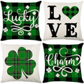 Customized Printed Throw Pillows Cushion Buffalo Check Plaid St Patricks Day Decorations 18x18 Pillow Cover