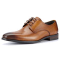 Top Grade Men's Formal Derby Shoes Handmade Genuine Cowhide Leather Casual Comfortable Wearing-Resist Brown Brogues