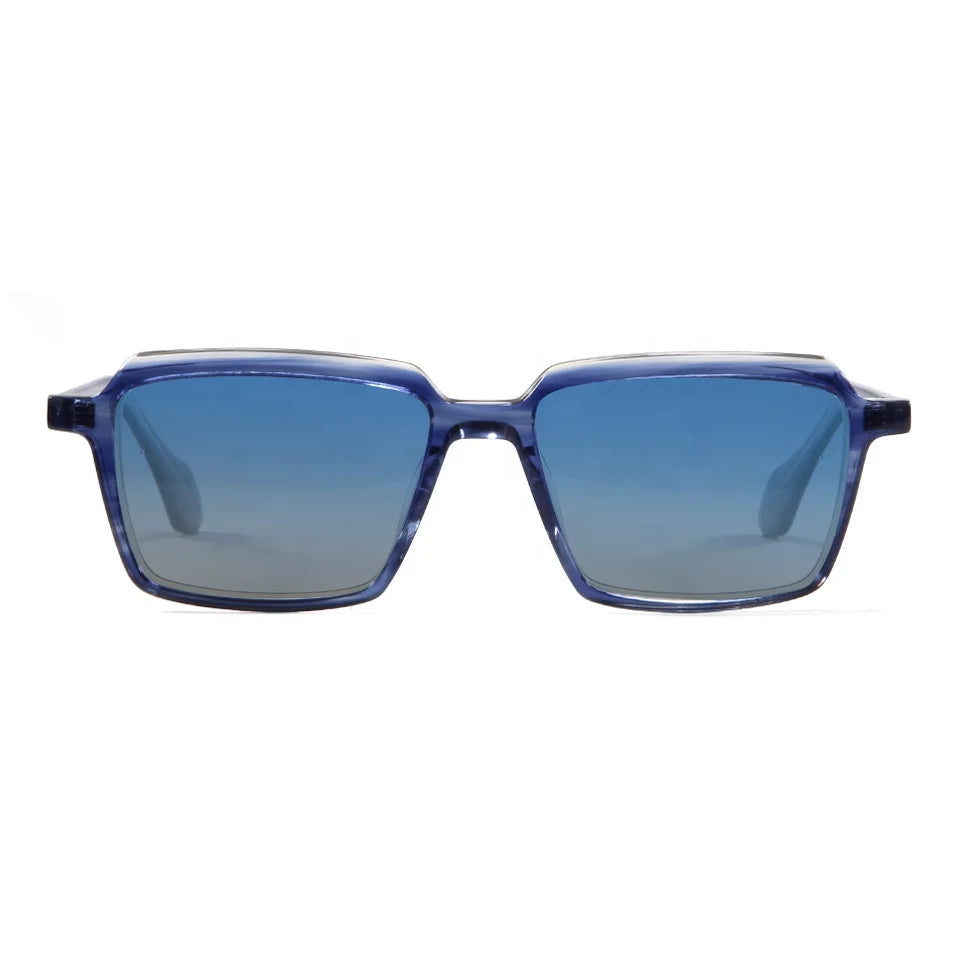 High Quality Wholesale Acetate Sunglasses Logo Luxury Polarized Shades Square Frame Sunglasses