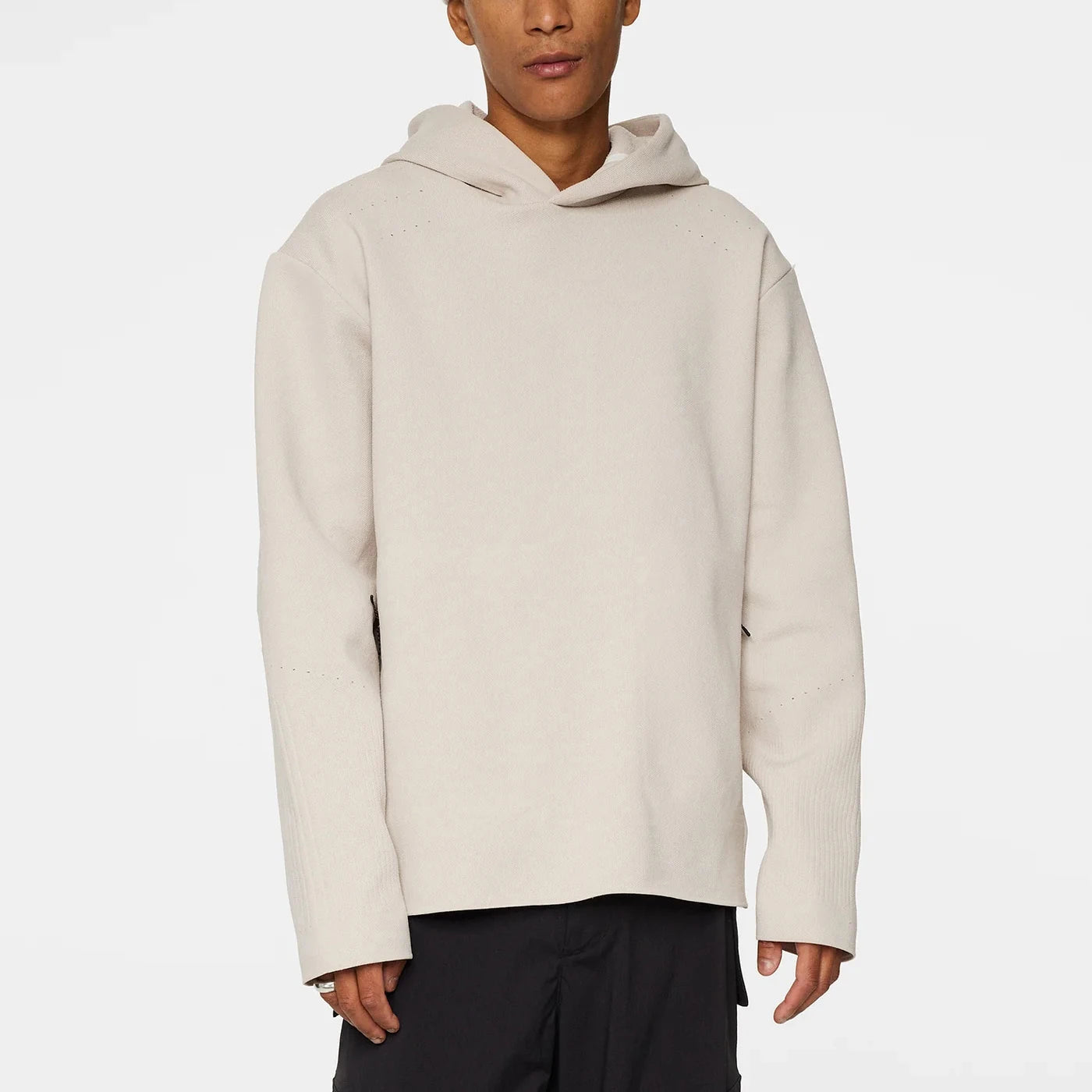 New Style Men's Boxy Fit Tech Knit Hoodies Long Sleeve Breathable Drop Shoulder Hoodies