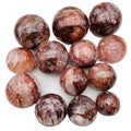 Wholesale Natural Quartz Red Fire Quartz Hematoid Sphere Crystal Ball for Decoration