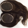 Womens Thin Skin Mono Lace Curly Toupee 140% Heavy Density