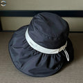 Women Summer Wide Brim Uv Protection Hat Sun Visor Outdoor Adjustable Bucket Cap