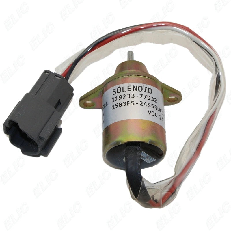 Excavator Parts 1503ES-12S5SUC12S Engine 12V 119233-77932 Solenoid Valve